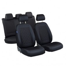 CAR SEAT COVERS FOR LANCIA Y10 FULL SET - COLOR DEEP BLACK