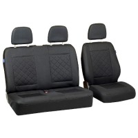 CAR SEAT COVERS FOR CITROEN BERLINGO VAN FRONT SEATS - COLOR DEEP BLACK CAR SEAT COVERS FOR CITROEN BERLINGO VAN FRONT SEATS - COLOR DEEP BLACK