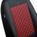 CAR SEAT COVERS FOR ALFA ROMEO 145 FULL SET - BLACK RED 3D EFFECT