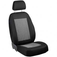 CAR SEAT COVERS FOR CHEVROLET ORLANDO DRIVER SEAT - BLACK WHITE STRIPES