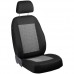 CAR SEAT COVERS FOR KIA OPIRUS FRONT SEATS - BLACK WHITE STRIPES