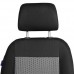 CAR SEAT COVERS FOR KIA OPIRUS FRONT SEATS - BLACK WHITE STRIPES